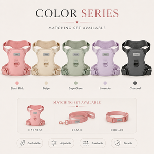 Ming Jia Breathable <strong>Pink</strong> Air Mesh <strong>Dog</strong> <strong>Harness</strong> Reflective Safety Pet Vest Lightweight No-Choke <strong>Harness</strong> for Daily Walks - Product Image 5