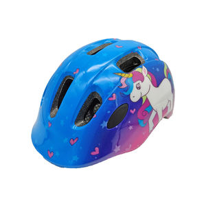 Casco de bicicleta al aire libre para niños, precio barato, unicornio azul - Product Image 1