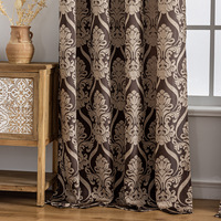 Rideaux Jacquard à Œillets de Luxe en Tissu à Motif Floral Occultant 100% Polyester Style Moderne – Vente en Gros Direct Usine