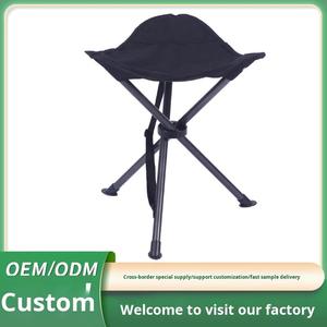 Chaise pliante de camping d'extérieur et tabouret de pêche portable, conception compacte à trois pieds, utilisation domestique, livraison directe d'usine, expédition immédiate - Product Image 3