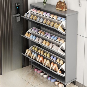 Gabinete de zapatos de cubo basculante de <span class=keywords><strong>entrada</strong></span>, muebles para el hogar blancos americanos, gabinete de estante de zapatos de madera - Product Image 5