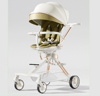 Poussette pour bébé à double barre, cadre en alliage d'aluminium avec repose-pieds caché, pliable, 0-3 ans, plusieurs couleurs disponibles