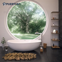 Ventana Circular de aluminio, ventana redonda fija con imagen
