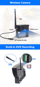 ระบบกล้องมองหลังไร้สายขนาด 7 นิ้วสำหรับรถบรรทุก ยานพาหนะหนัก อเนกประสงค์ พร้อมหน้าจอแยก ช่วยจอดรถและถอยหลัง - Product Image 5