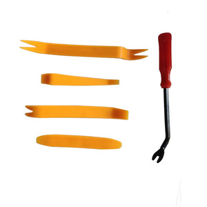Car Interior Pry <b>Bar</b> Set 4 Piece Plastic Repair Tool Claw <b>End</b> For Audio Panel Removal DIY Auto Fixing Kit - Product Image 2