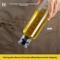 Distributeur d'huile d'olive de cuisine verseur de bouteille en bolosilicate distributeur de bouteille en verre pour le stockage et le conteneur de nourriture d'épices et de sirop