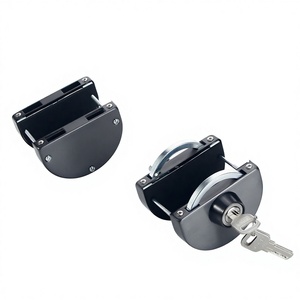 Modernes, langlebiges SUS 304 Edelstahl-Glastürschloss für Doppeltüren, ohne Bohren, Zentralverriegelung, Einzeltür-Schraubverschluss - Product Image 4