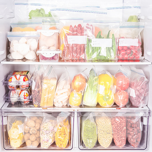 Plastic Stand Up Transparent Smell Proof Frosty Biodegradable Quart Size Ziplock Resealable <b>Bags</b> - Product Image 6