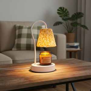 Lámpara de Mesa LED Ecológica con Diseño de Campana Navideña de Mediados de Siglo, Pantalla Amarilla, Inalámbrica, Funciona con Batería, para Uso Junto a la Cama, Decoración Navideña - Product Image 1