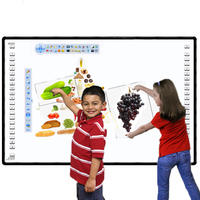 Tableau blanc interactif de 96 pouces, tableau blanc numérique intelligent à projection infrarouge pour salle de classe, bureau, 82 à 105 pouces