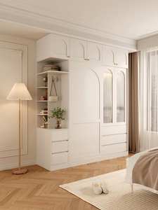 Armoire de chambre à coucher minimaliste blanc crème - Product Image 6