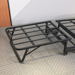 Jinhao Folding <b>Bed</b> Frame 192X75X40CM With Wheels <b>Single</b> Size Space Saving Metal <b>Bed</b> - Product Image 2