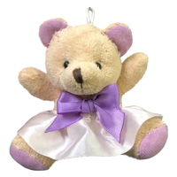 Mini porte-clés ours en peluche personnalisable mousqueton ours en peluche pour cadeaux promotionnels accessoires de sac à dos