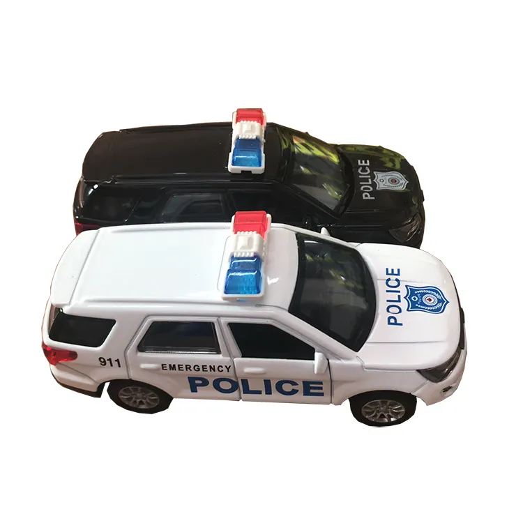 Spielzeug Polizeiauto mit Friktion Sound and LED Lichteffekte Kinder Model Auto 