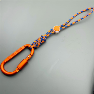 Handmade Creative Outdoor Hiking Backpack Buckle Portable Water Bottle Clip Multifunctional Wrist Anti-Loss Lanyard Made Nylon