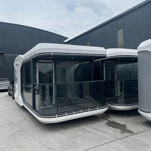 Cabines de glamping préfabriquées modulaires en conteneurs, mini-maisons capsules spatiales - Product Image 4