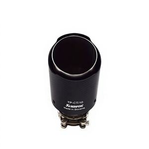 Embout d'<span class=keywords><strong>échappement</strong></span> en acier inoxydable pour modification automobile, style <span class=keywords><strong>Scorpion</strong></span> AK, bord droit, épaisseur 1 mm, universel - Product Image 1