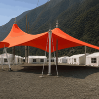 Tente extensible de qualité commerciale pour aménagement paysager avec panneaux d'extension modulaires pour festivals en plein air