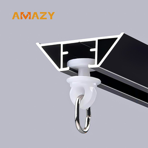 Top Gắn Hợp Kim Nhôm V Rèm Theo Dõi Đường Ray Phòng Trang Trí V Hình Dạng Rèm Theo Dõi - Product Image 3