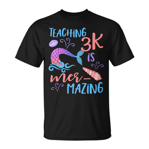 Camiseta 3K Teacher Mermaid para preescolar, camiseta Mermazing - Product Image 2