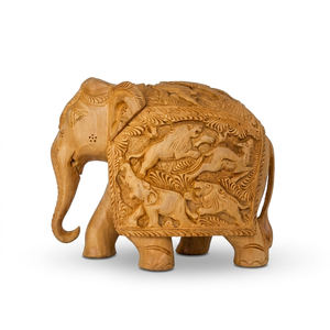 Wood Carving elephant - Product Image 3