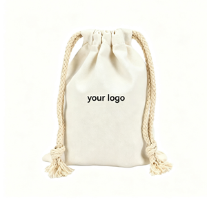 High Quality Customized <b>Gift</b> <b>Bags</b> Muslin Cotton Drawstring for <b>Christmas</b> Wedding Candy Packaging Logo for Grocery - Product Image 3