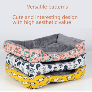 Cama para Perros de Doble Cara, Transpirable, con Diseño de Dibujos Animados, Uso Dual, Rectangular, con Funda Extraíble, 100% Algodón, Ecológica - Product Image 6