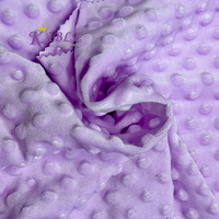 Tissu en velours polaire extensible super doux 100 % polyester Minky Dot, tricoté à bulles 150D, anti-boulochage, poids moyen, pour vêtements et usage domestique