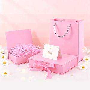 Caja de Regalo Magnética Rosa Premium Personalizada al por Mayor con Cinta para Regalos de Pequeñas Empresas - Product Image 1