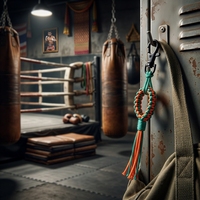 Porte-clés tressé personnalisé en paracorde fait main, breloque de bandeau de Muay Thai, souvenir de boxe thaïlandaise de Mongkhon, cadeau pour équipement de gym