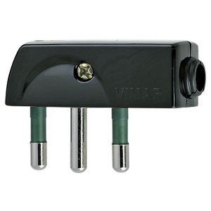 Enchufe Vimar 2P+T 16A SPA17 90 Grados Negro - Product Image 1
