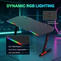 Bureau de jeu ergonomique AOR pour cybercafé et esports, avec effets RGB multiples, en matériau E0, vente en gros usine