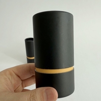 Tube en papier biodégradable à 100 %, fait main, de haute qualité, pour emballage de parfum, cylindre noir mat, écologique, recyclé, vente en gros