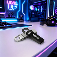 Flash Drive USB 2.0 3.0 Mini Metal Custom LOGO Terlaris 2026, 1GB-128GB Grosir