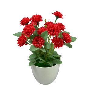 Plantes artificielles en soie Dongchen Crafts, en pot, 9,5*8,5*23 cm, pour la décoration de la maison et du bureau - Product Image 5