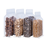 Sachet Doypack Transparent à Forme Personnalisée, Fond Plat Créatif, pour Emballage Alimentaire, Haute Transparence, avec Fermeture Éclair, Vente Directe Usine