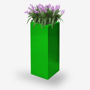 Pot de fleurs moderne en métal thermolaqué de qualité export pour jardin intérieur/extérieur, balcon, décoration intérieure – Disponible à la vente - Product Image 2