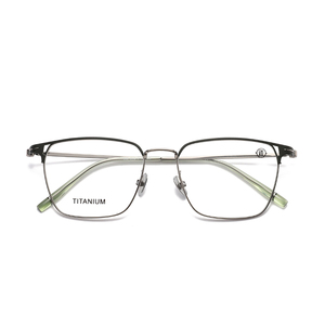Lunettes de vue rectangulaires en titane anti-lumière bleue, monture intégrale, couleur unie, unisexe, légères, correction de la vue, montures personnalisées, marque - Product Image 1
