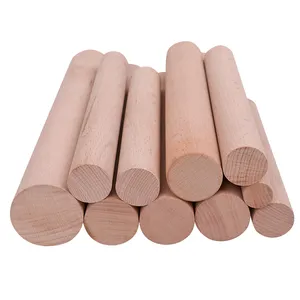 Full Size Wood Dowel Natural Round Beech Macrame Bamboo or Wooden Stick For Custom DIY Craft Wall hanging model making