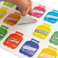 Étiquettes adhésives personnalisées imperméables et résistantes à l'huile pour jus et boissons en bouteille, étiquettes imprimées sur rouleau de papier