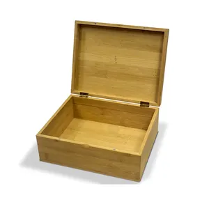 Lagerung und Schmuck Bambus Stash Box mit Magnetische Deckel | Holz Andenken Box