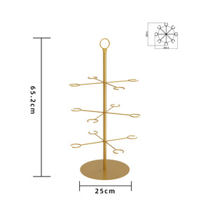 Support de verre à champagne support de stockage de verres support présentoir de verre à vin en métal de mariage moderne - Product Image 1