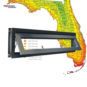 กันสาดอลูมิเนียมหน้าต่างพายุเฮอริเคนหน้าต่างอลูมิเนียม - Product Image 1