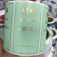 Vinyle adhésif imperméable, impression colorée, Permanent, Non amovible, personnalisé, Logo en plastique, étiquettes d'emballage, feuille d'or