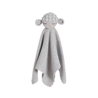 Manta de Seguridad para Bebés con Diseño de Oveja, de Algodón Puro y Suave, Linda Manta de Confort para Bebés