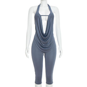 Viviblook J26ST018 Nuevo Conjunto de Dos Piezas para Mujer, Verano, Sexy, Ajustado, Top Halter, Pantalones Cortos - Product Image 3