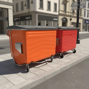 ถังขยะพลาสติกแบบพกพาหลายสี BDB BDB.12660-A 1700L พร้อมฝาปิดและที่เหยียบสำหรับเก็บขยะกลางแจ้ง - Product Image 1