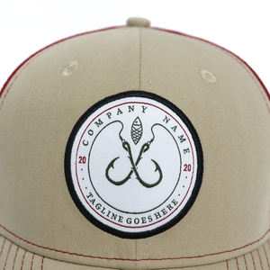 Sombreros de camionero Richardson con ala precurvada de alta calidad, gorra de campo estructurada personalizada de 6 paneles con parche tejido - Product Image 6