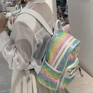 Bellissimo Zaino Colorato con Paillettes, Zaino da <span class=keywords><strong>Donna</strong></span> di Marca di Alta Moda, Grande Capacità, Borsa Scolastica Premium Resistente 2366 - Product Image 1