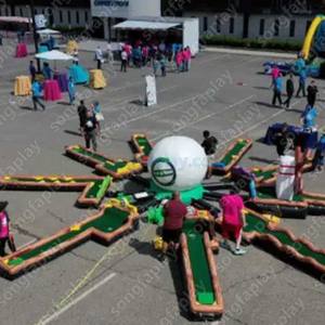 Parcours de <span class=keywords><strong>mini</strong></span>-<span class=keywords><strong>golf</strong></span> géant gonflable, jeu de <span class=keywords><strong>mini</strong></span>-<span class=keywords><strong>golf</strong></span> gonflable intérieur/extérieur pour événements, location de fêtes, installations de parcs d'attractions - Product Image 4